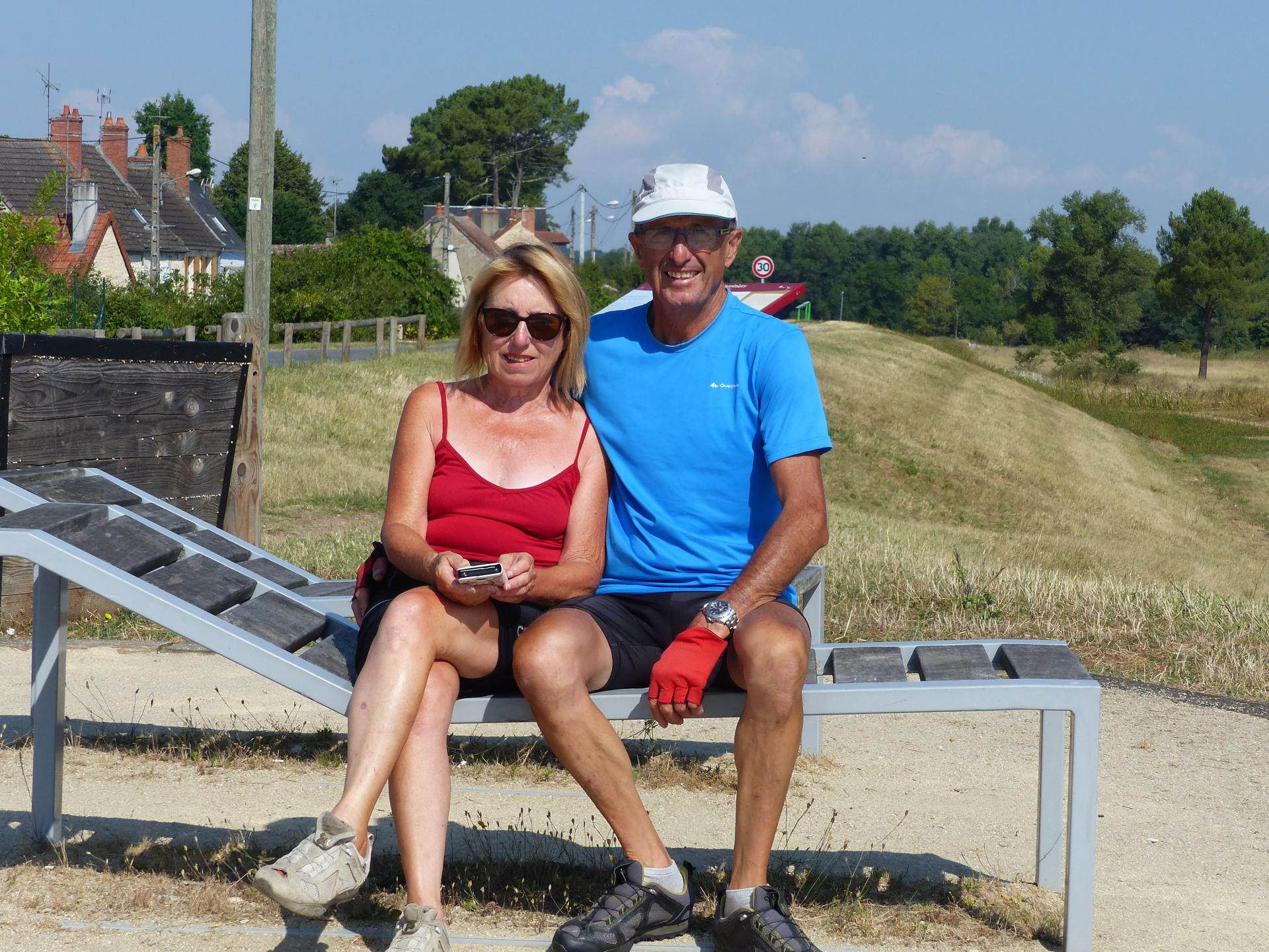 Pause au point zéro de la Loire à vélo